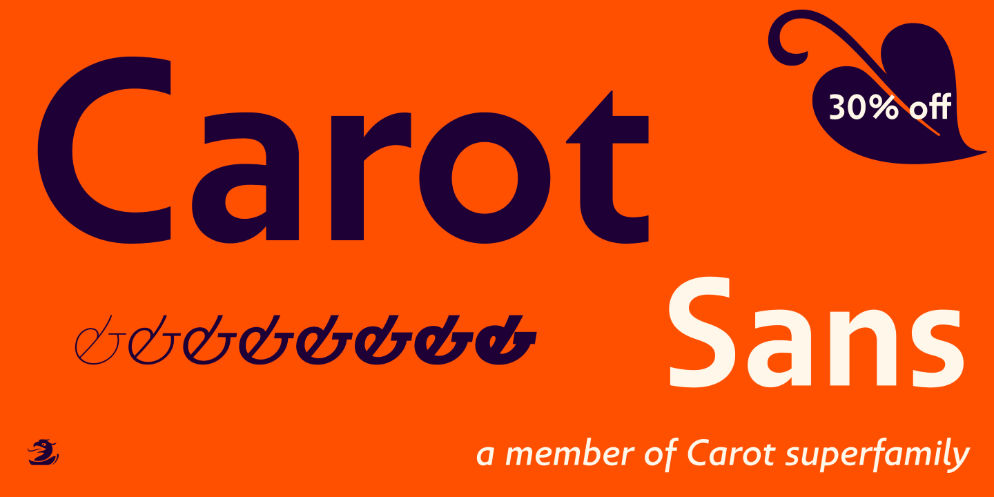 Пример шрифта Carot Sans Regular